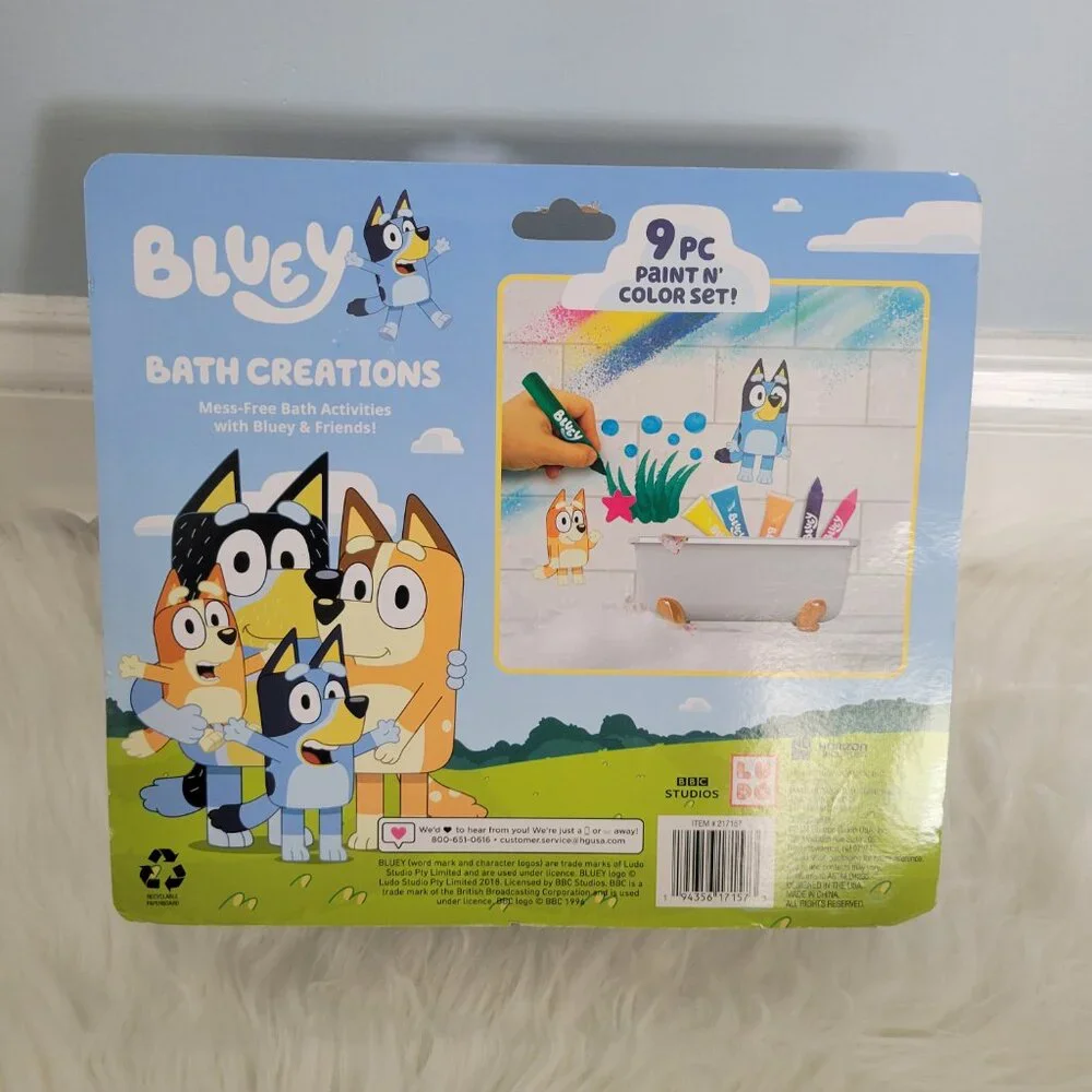Bluey Bath Creations Coloring Set